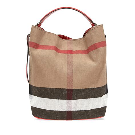 Burberry The Ashby Medium Canvas Check Tote 